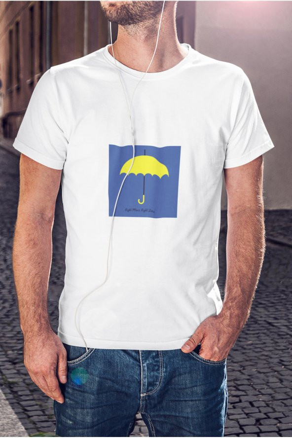 How I Met Your Mother Şemsiye Baskılı Tişört Erkek Hediye Doğum Günü Hediyesi ürün görseli 1