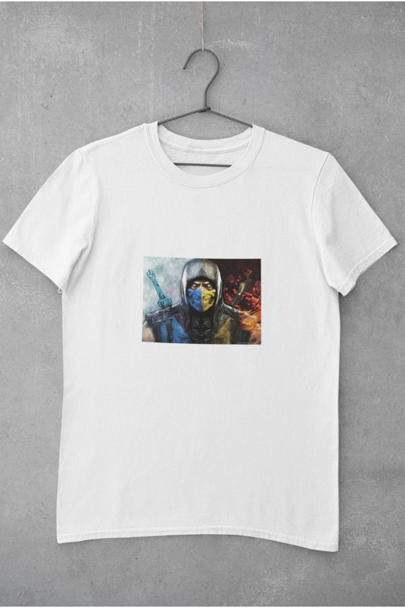 Mortal Kombat Scorpion Baskılı Tişört Kadın Hediye Doğum Günü Hediyesi T-shirt - Resim 2