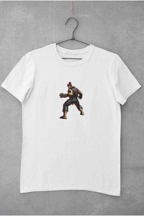 Street Fighter Akuma Karakteri Baskılı Tişört Kadın Hediye Doğum Günü Hediyesi - 2