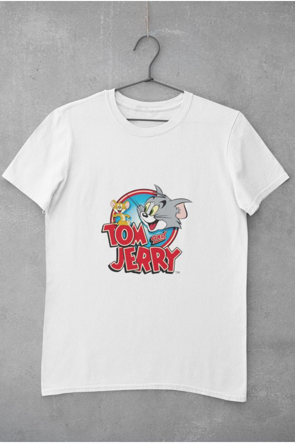 Tom Ve Jerry Çizgi Film Baskılı Tişört Kadın Hediye Doğum Günü Hediyesi T-shirt - Resim 2
