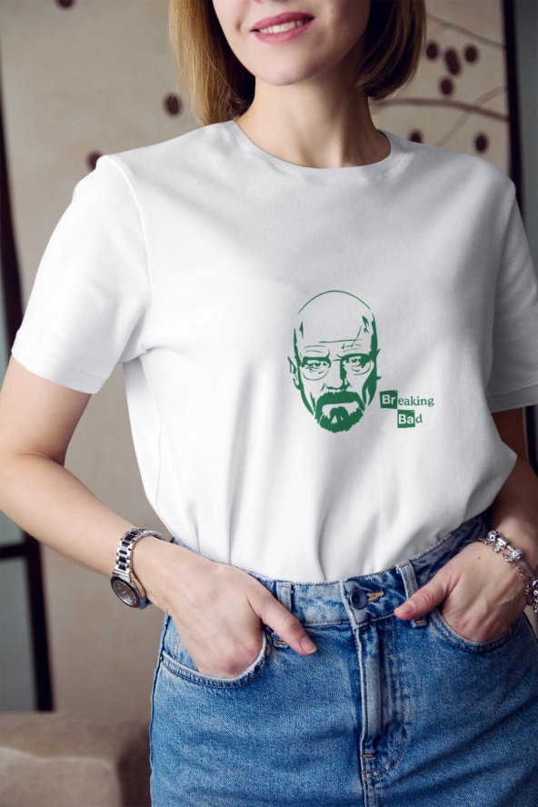 Breaking Bad WWhite Yeşil Baskılı Tişört Kadın Hediye Doğum Günü Hediyesi ürün görseli