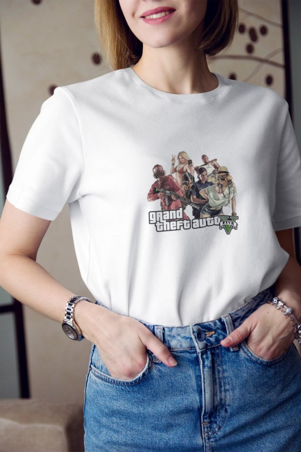 Grand Theft Auto V GTA 5 Oyun 2 Baskılı Tişört Kadın Hediye Doğum Günü Hediyesi