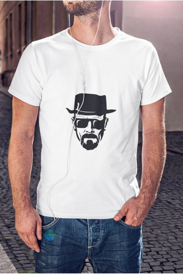 WWhite Breakin Bad Baskılı Tişört Erkek Hediye Doğum Günü Hediyesi T-shirt ürün görseli