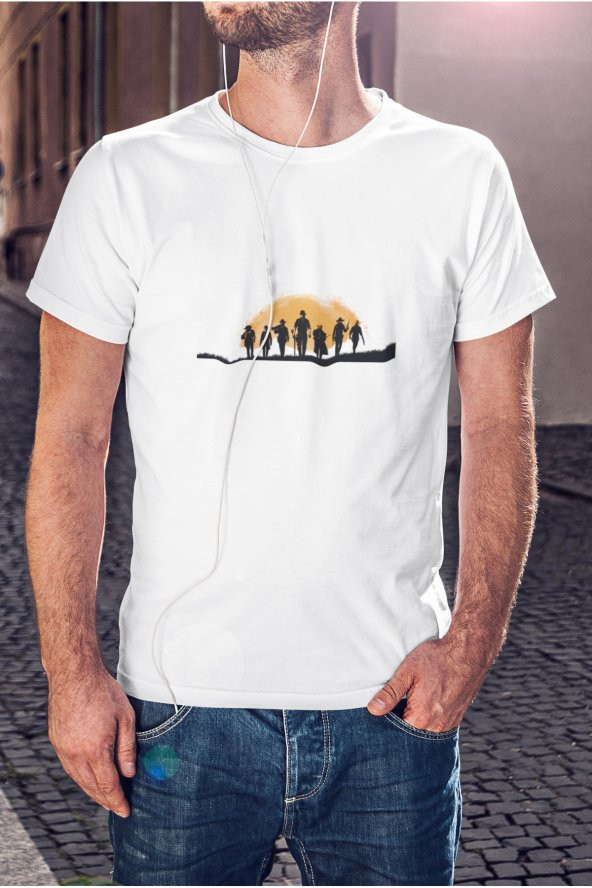 Rockstar Games Red Dead Redemption Kovboy Silüeti Tişört Erkek Hediye Doğum Günü ürün görseli