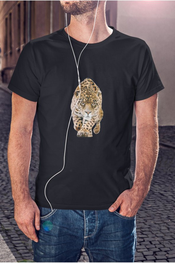 Kaplan Baskılı Tişört Erkek Hediye Doğum Günü Hediyesi T-shirt - Resim 3