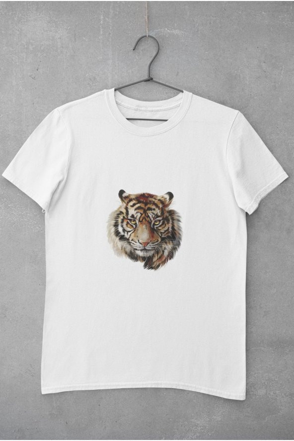 Vahşi Kaplan Baskılı Tişört Erkek Hediye Doğum Günü Hediyesi T-shirt - Resim 2