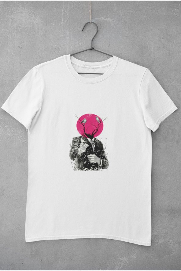 Grafik Silüet Baskılı Tişört Erkek Hediye Doğum Günü Hediyesi T-shirt - 2