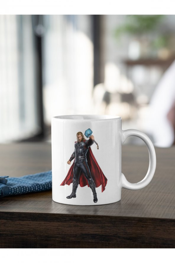 Marvel The Thor Karakteri Baskılı Kahve Kupası Hediye Kupa - 2
