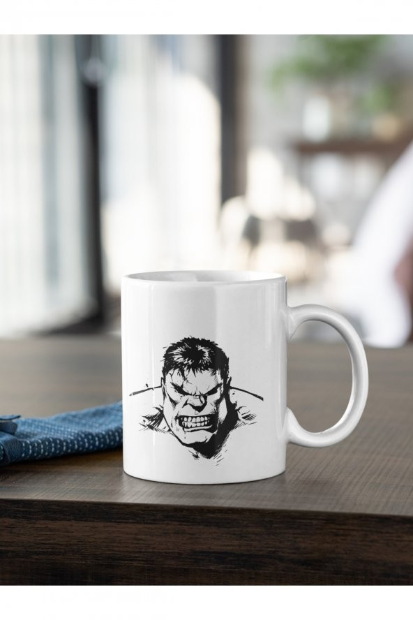 Marvel Hulk Karakteri Baskılı Kahve Kupası Hediye Kupa - 2