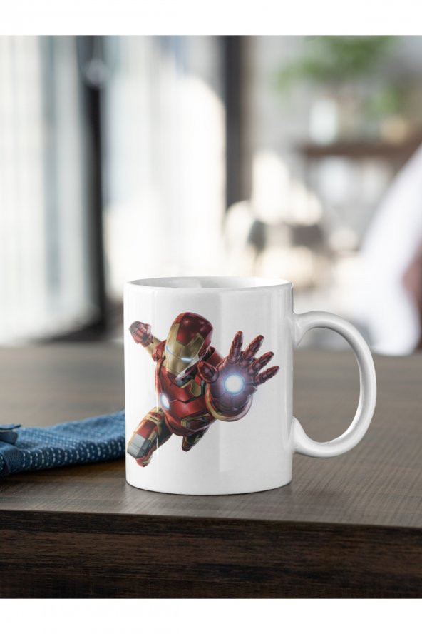 Marvel İron Man Renkli Baskılı Kahve Kupası Hediye Kupa