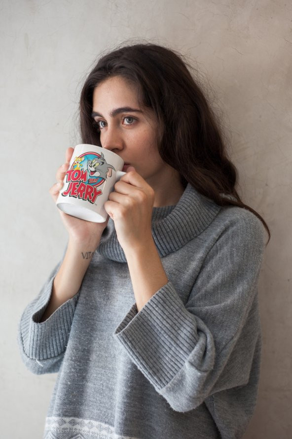 Tom Ve Jerry Çizgi Film Baskılı Kahve Kupası Hediye Kupa