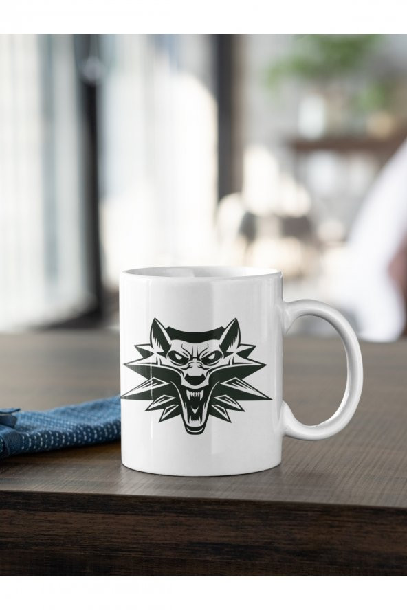 The Witcher Wild White Wolf Baskılı Kahve Kupası Hediye Kupa - 2