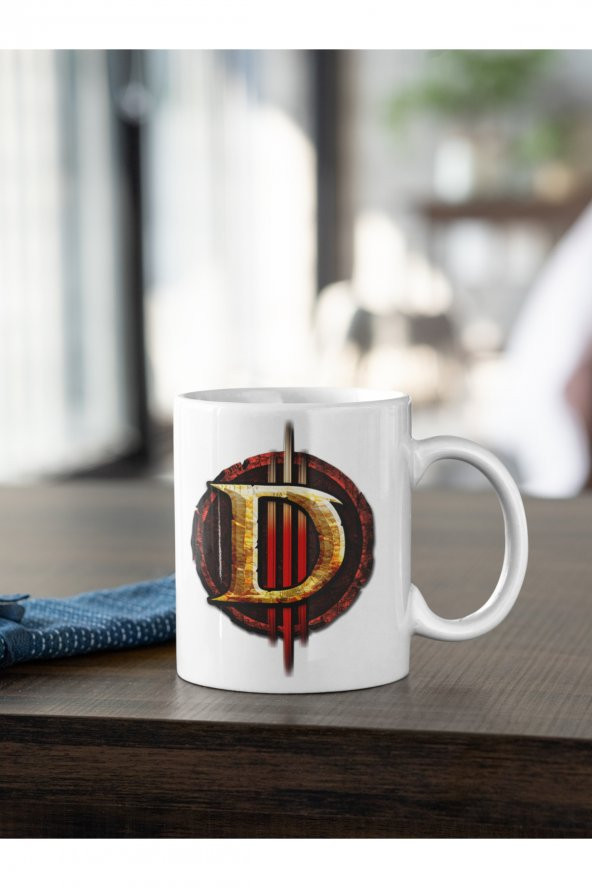 Diablo Oyun Logosu Baskılı Kahve Kupası Hediye Kupa