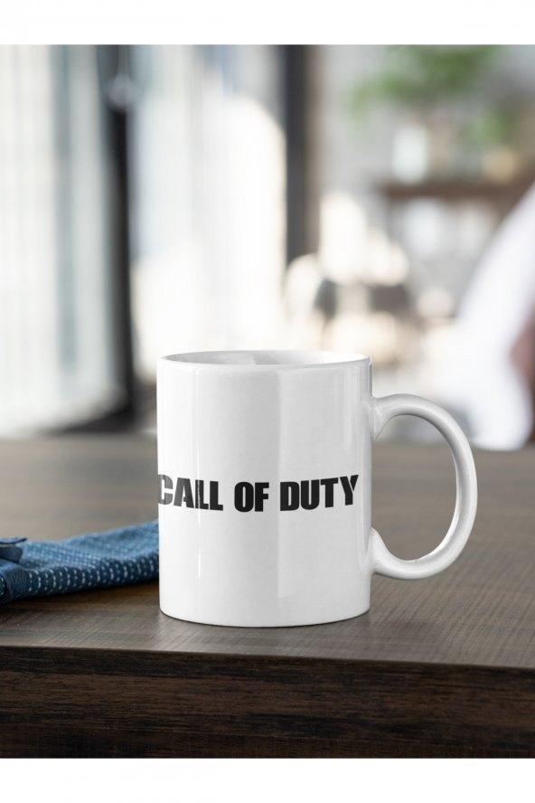 Call Of Duty Savaş Oyunu PS PC Logo 2 Baskılı Kahve Kupası Hediye Kupa - 1