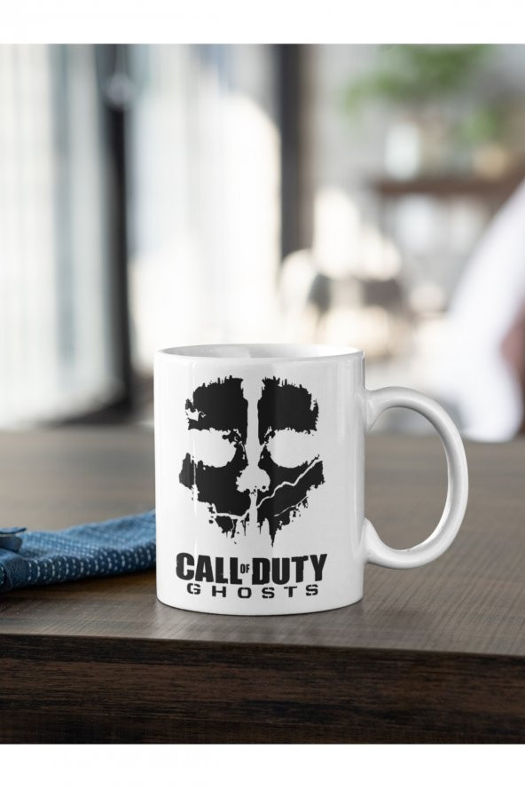Call Of Duty Ghosts Savaş Oyunu Kurukafa ve Yazı Kahve Kupası Hediye Kupa - 2