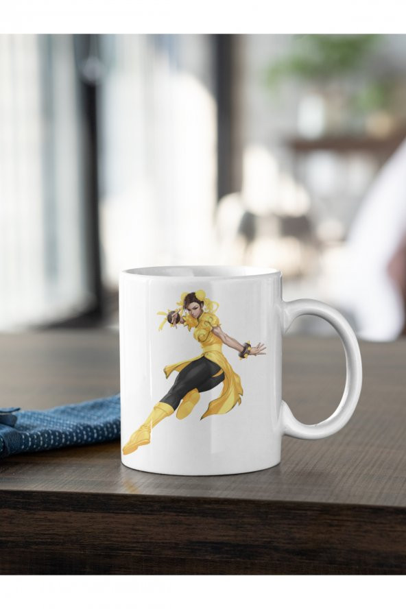Street Fighter Chun Li Baskılı Kahve Kupası Hediye Kupa