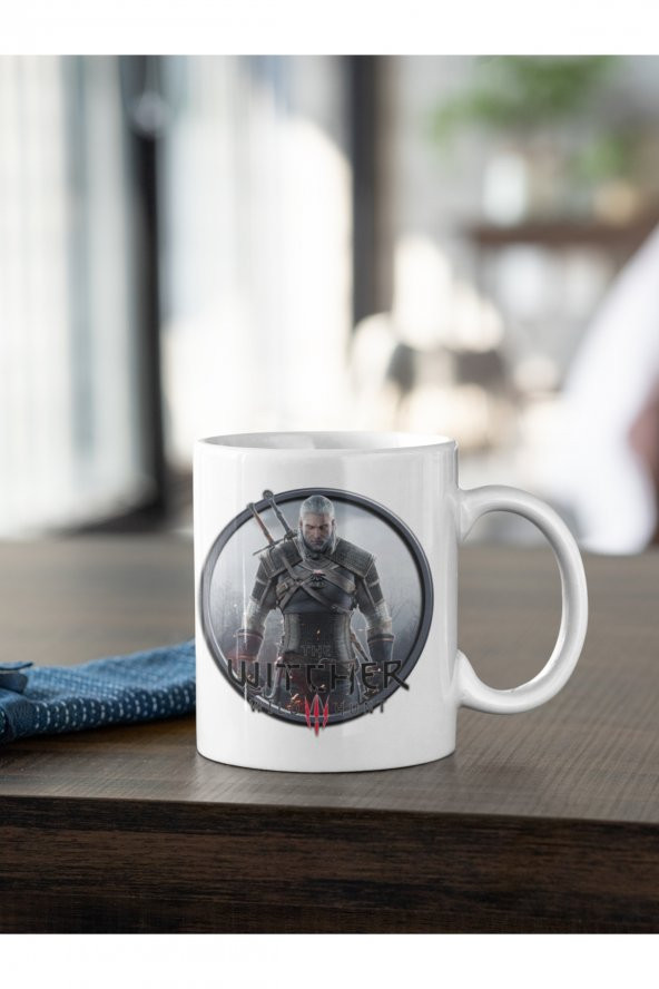 The Witcher Rivialı Geralt 3 Baskılı Kahve Kupası Hediye Kupa