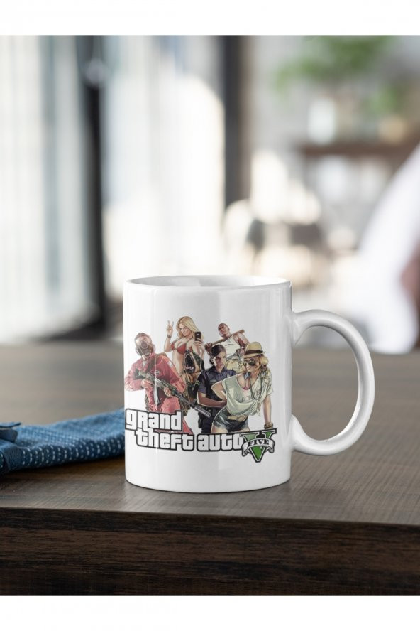 Grand Theft Auto V GTA 5 Oyun 2 Baskılı Kahve Kupası Hediye Kupa - 2