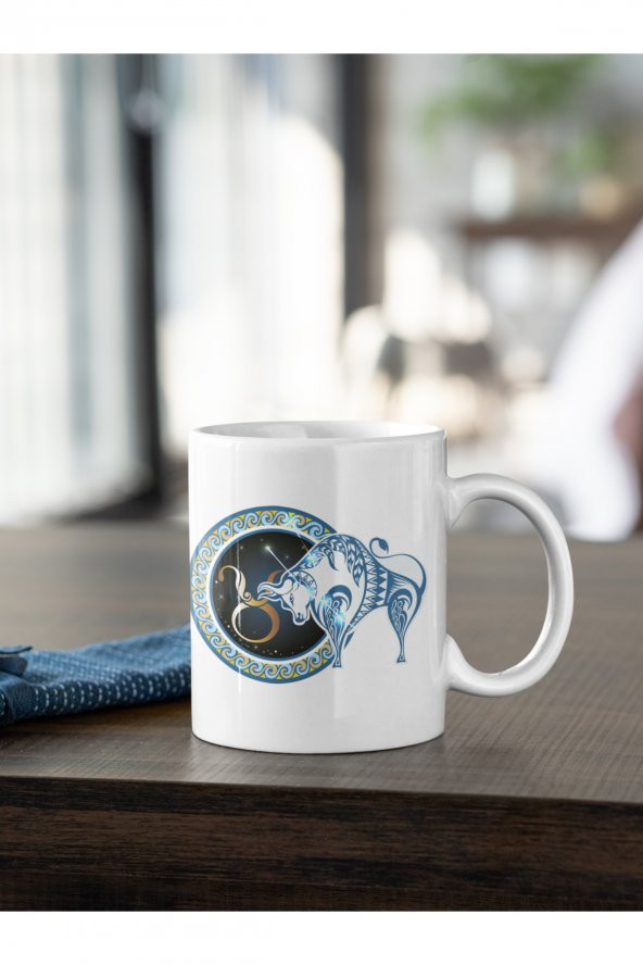 Koç Burcu Sembolü Baskılı Kahve Kupası Hediye Kupa - 2