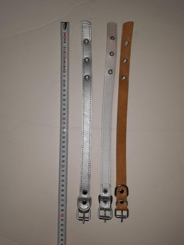 HAZ Suni Deri Köpek Boyun Tasma 2cm-40cm