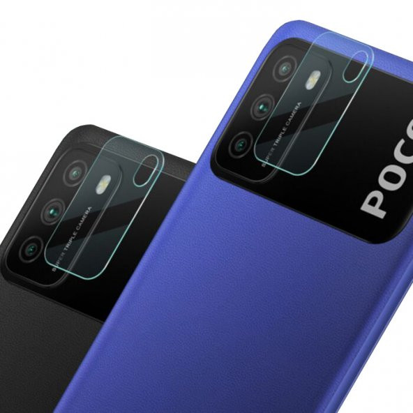Xiaomi Poco M3 Kamera Lens Koruyucu Nano Cam Şeffaf Tam Kaplama - 2