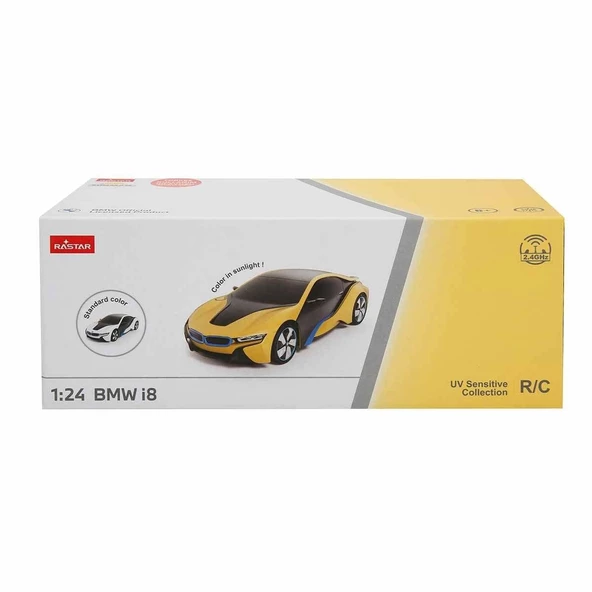 1032023 1:24 BMW i8 UV Sensitive Uzaktan Kumandalı Renk Değiştiren Araba - 7