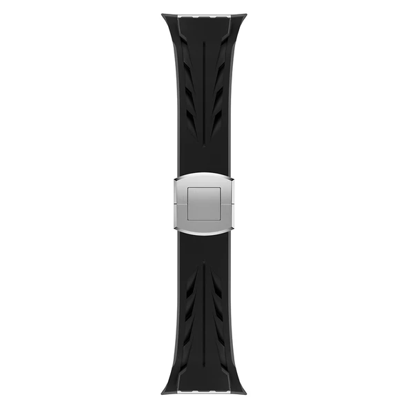 Gpack Apple Watch SE 2 2022 44mm Kordon Metal Tokalı Ayarlanabilir Tpu Silikon KRD127