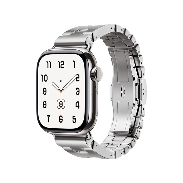 Gpack Apple Watch Series 3 4 5 44mm Kordon Metal Kordon Strap Kayış KRD125 - 3
