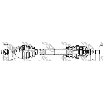 AKS SOL KOMPLE P206 DIS FREZE 25. IC FREZE 22. BOY601MM. CONTA CAPI 60MMTU5JP4 1.6 16V ABS"SIZ - GSP 245138