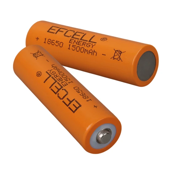 EFCELL 3.7 VOLT 1500 MAH ŞARJ EDİLEBİLİR LI-ION 18650 BAŞLIKLI PİL - 2