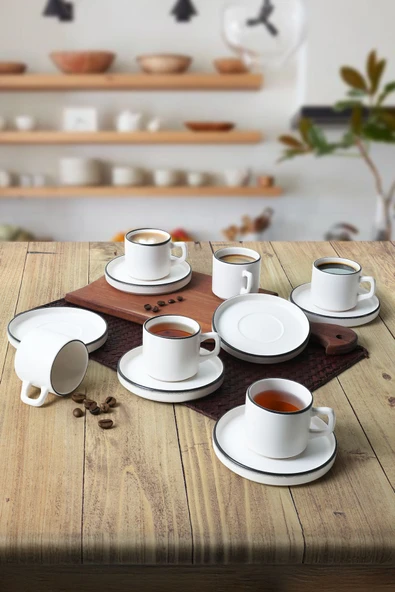 Keramika Simply Stackable Çay Takımı 12 Parça 6 Kişilik 19985 ürün görseli 1