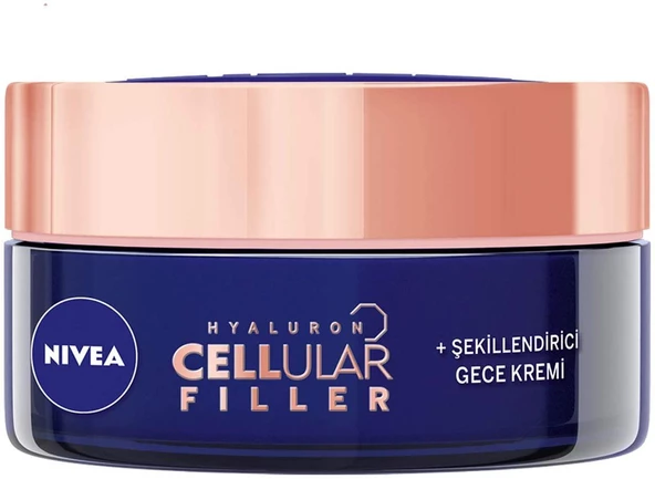 Nivea Face Hyaluron Cellular Filler + Şekillendirici Yaşlanma Karşıtı Gece Kremi 50 ml