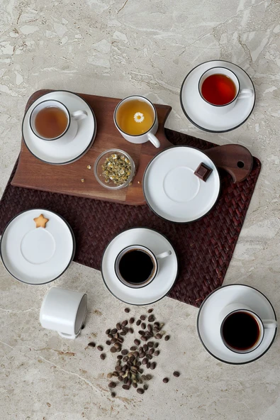 Keramika Simply Stackable Çay Takımı 12 Parça 6 Kişilik 19985 - Resim 3