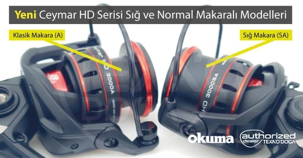 Okuma Ceymar HD 1000A LRF Olta Makinesi 8BB 5.2:1 - 4