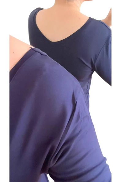 Ön Arka V Yaka Kadın Bluz, Genç Anne Modern Kalıp Büyük Beden, Premium Terletmez Kışlık Bluz, Kadın - 2