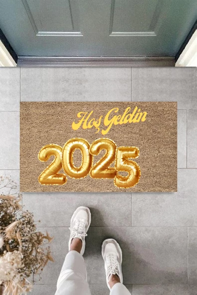 Kapı Önü Paspası Yeni Yıl 2025 Özel Tasarım Model 127