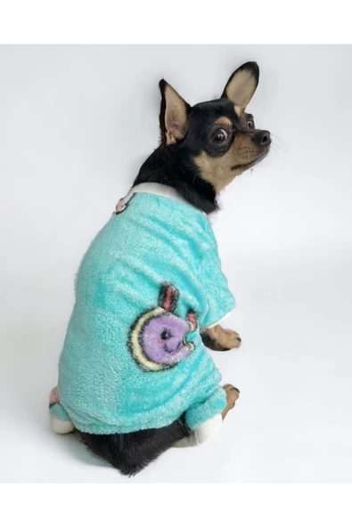 Turqy Soft Polar Cırtcırtlı Köpek Tulumu, Köpek Kıyafeti - 4