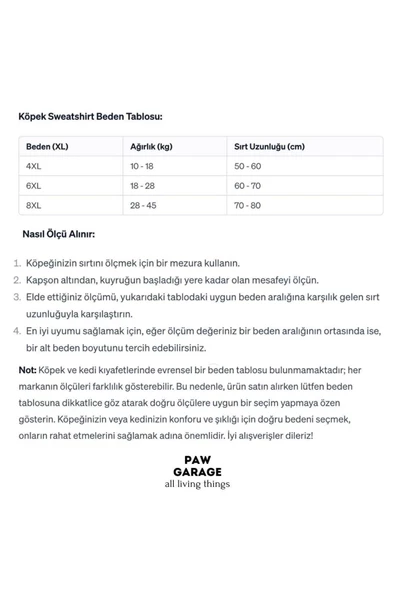 Superdog Gerçek 3 İplik 10-35 kg Büyük Irk Köpek Sweatshirt, Hoodie, Orta ve Büyük Irklar için - 6