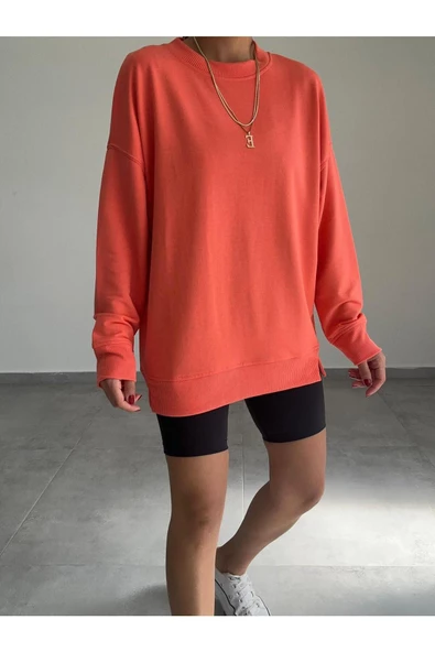 Oversize Sweatshirt, Oversize Kadın Sweat, Premium Kalıp Kumaş - 3