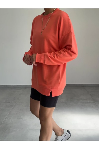 Oversize Sweatshirt, Oversize Kadın Sweat, Premium Kalıp Kumaş - 2