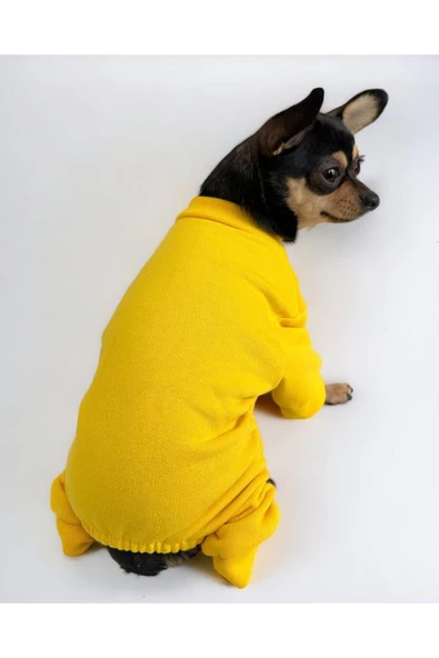 Yellow Polar Köpek Tulumu Köpek Kazağı, Köpek Kıyafeti - 1