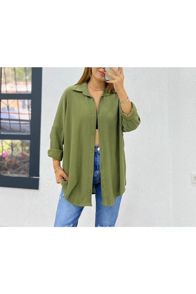 Oversize Kadın Gömlek, Bürümcük Gömlek