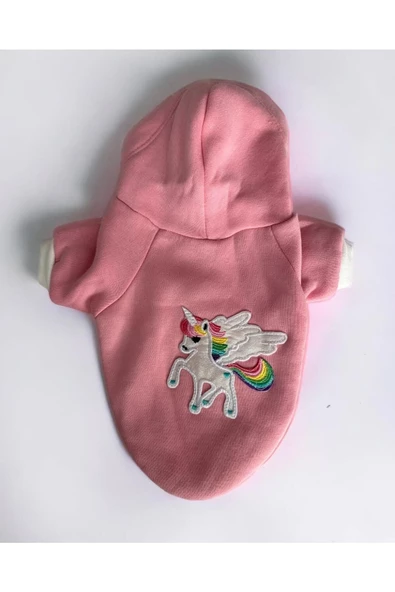 Pink Unicorn Köpek Sweatshirt, Hoodie, Köpek Kazağı, Köpek Kıyafeti - 4
