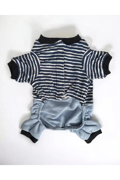 Spe Stripe Blue Köpek Tulumu, Köpek Kıyafeti - 5