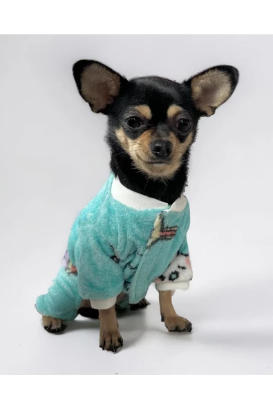 Turqy Soft Polar Cırtcırtlı Köpek Tulumu, Köpek Kıyafeti - 3