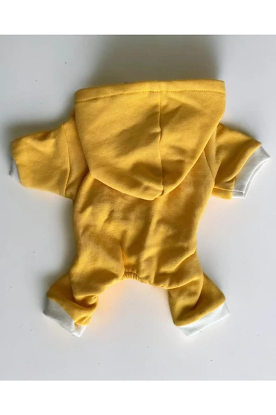Yellow White Polar Köpek Tulumu Köpek Kazağı, Köpek Kıyafeti - 4