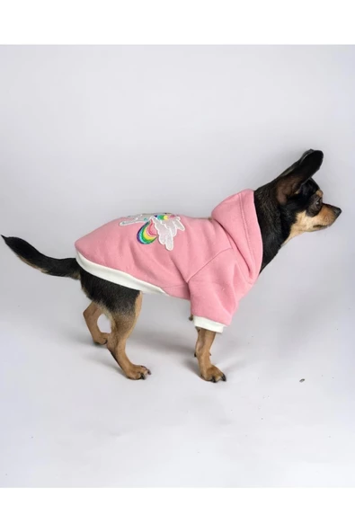 Pink Unicorn Köpek Sweatshirt, Hoodie, Köpek Kazağı, Köpek Kıyafeti - 6