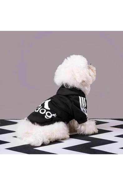 Siyah Adidog 10-45kg Köpek Sweatshirt, Hoodie, Orta Ve Büyük Irklar Için - 5