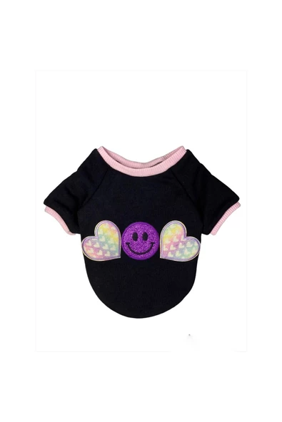 Smile Love Köpek Ve Kedi Sweatshirt, Kedi Kıyafeti, Köpek Kıyafeti
