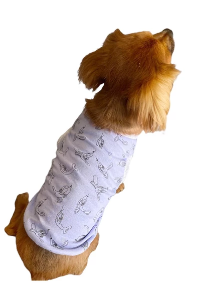 Lila Sevimli Ördek Köpek Ve Kedi Tişörtü, Köpek Kıyafeti, Kedi Kıyafeti - 4